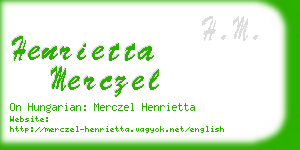 henrietta merczel business card